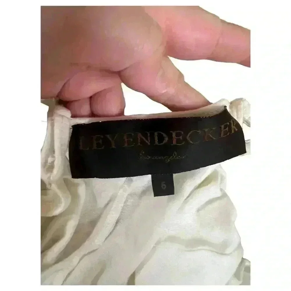 Leyendecker Women's White Basic Tank Top Camisole Size S - Picture 2 of 6